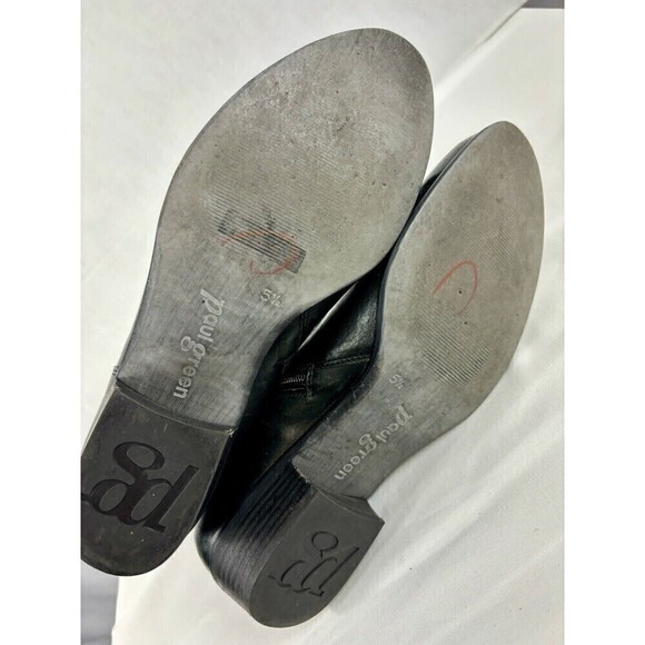 Paul Green Denver Biker Moto Boots Black Leather 8 Harness Buckles - Picture 7 of 12